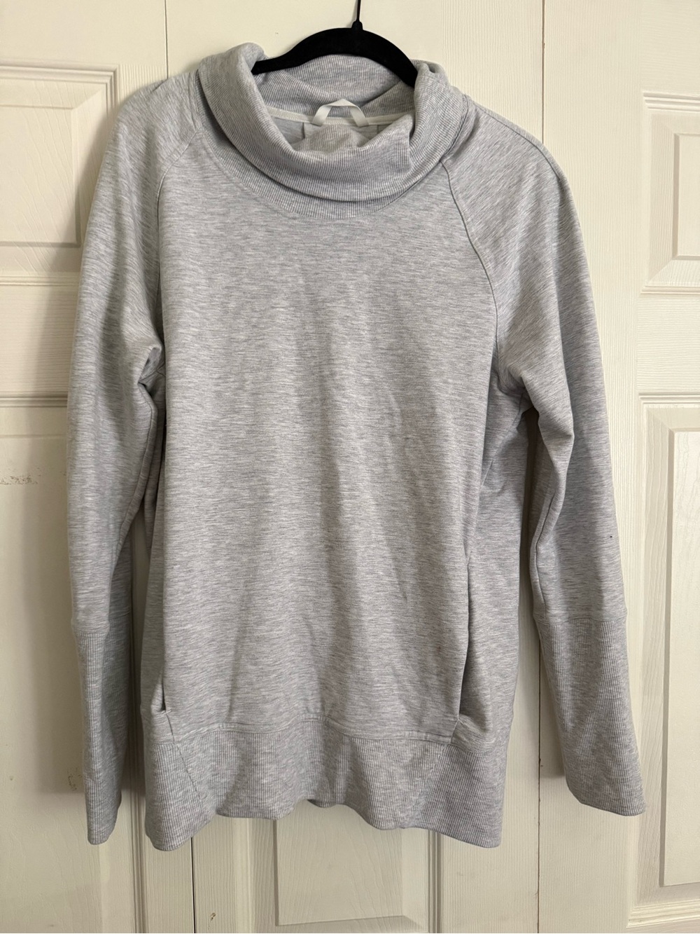 lululemon athletica Light Gray Funnel Neck Sweatshirt